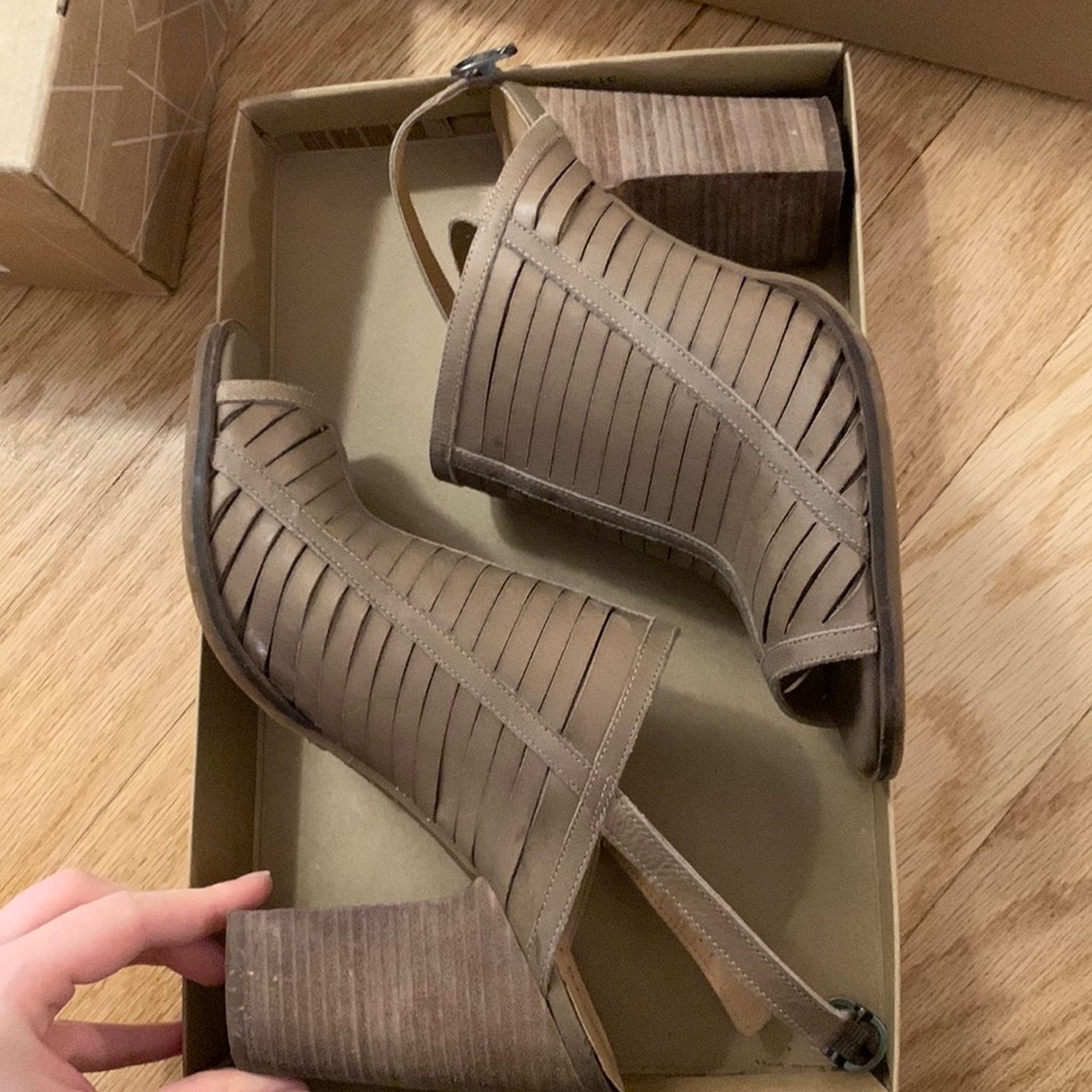 Lucky brand stacked heels